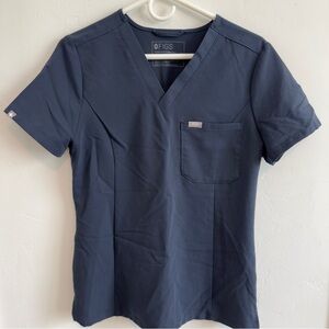 Figs Catarina Scrub Top Dark Gray S